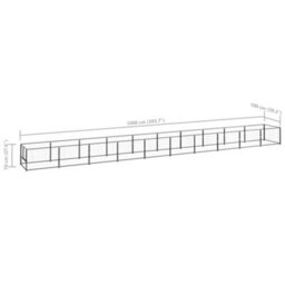 Berkfield Durable Dog Kennel Black 10 M2 Steel - thumbnail 6