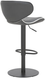 Lamboro Carcaso Deluxe Single Kitchen Bar Stool, Matt Black Footrest, Swivel Gas Lift, Breakfast Bar & Home Barstool, Charcoal Grey - thumbnail 4