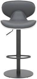 Lamboro Carcaso Deluxe Single Kitchen Bar Stool, Matt Black Footrest, Swivel Gas Lift, Breakfast Bar & Home Barstool, Charcoal Grey - thumbnail 3