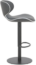 Lamboro Carcaso Deluxe Single Kitchen Bar Stool, Matt Black Footrest, Swivel Gas Lift, Breakfast Bar & Home Barstool, Charcoal Grey - thumbnail 2