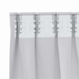 Berkfield Curtains With Curtains 2 Pcs Pale Grey 260 X 140 Cm Polyester - thumbnail 4