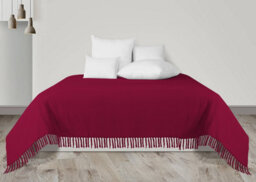 Ehc Waffle Cotton Woven King Size Sofa Throw 3 Seater Sofa/ Chair/ Double Bed, 228 X 254 Cm, Wine - thumbnail 4