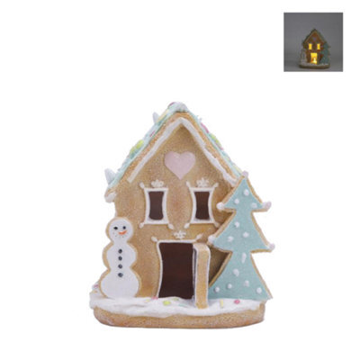 Woodside Home Living Christmas Led Light Up Gingerbread House - Beige - image 1