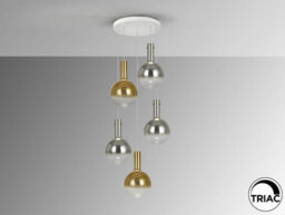Luminosa Lighting Luminosa Matices Cluster Pendant Ceiling 5 Light White, Smoke, Gold Led 3000K - Uk Stock - thumbnail 3