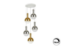 Luminosa Lighting Luminosa Matices Cluster Pendant Ceiling 5 Light White, Smoke, Gold Led 3000K - Uk Stock - thumbnail 4