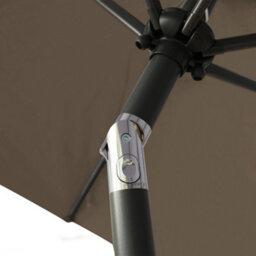 Sundaze Taupe 3M Round Garden Parasol Umbrella Outdoor Patio Crank Tilt With Base - thumbnail 6