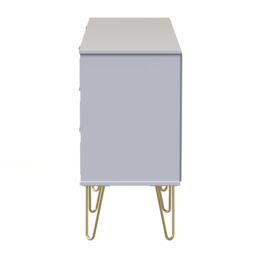 Cube Ready Assembled Matt Grey & White Media Unit With 2 Shelves & 6 Drawers, (H)152Cm X (W)74Cm X (D)39.5Cm - thumbnail 6