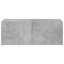 Walplus Tv Wall Cabinet With Led Lights Concrete Grey 80X35X31 Cm - thumbnail 9