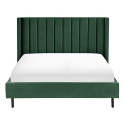 Beliani Bed Velvet Villette 140 X 200 Cm (Eu Double) Dark Green - thumbnail 4