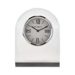 WILLIAM WIDDOP Wm.widdop Arched Glass Mantel Clock Roman Dial