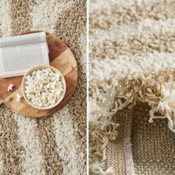 Sweeek - Shaggy Indoor Rug With Beige Geometric Patterns 160X120X3 Cm - Queensy - thumbnail 2