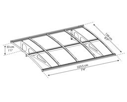 Canopia By Palram Bordeaux 2230 White Door Canopy, (H)33Cm (W)223.5Cm (D)13.9Cm - thumbnail 3