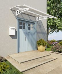 Canopia By Palram Bordeaux 2230 White Door Canopy, (H)33Cm (W)223.5Cm (D)13.9Cm - thumbnail 2