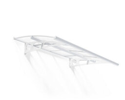 Canopia By Palram Bordeaux 2230 White Door Canopy, (H)33Cm (W)223.5Cm (D)13.9Cm - thumbnail 1