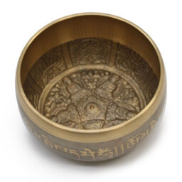 Large Five Buddha Singing Bowl Gold - thumbnail 3