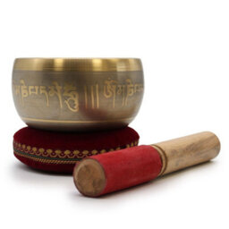 Large Five Buddha Singing Bowl Gold - thumbnail 2