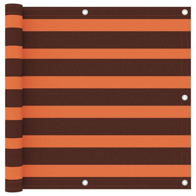 Berkfield Balcony Screen Orange And Brown 90X500 Cm Oxford Fabric - image 1