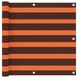 Berkfield Balcony Screen Orange And Brown 90X500 Cm Oxford Fabric - thumbnail 1