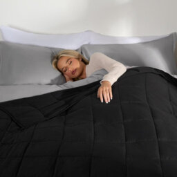 Ohs Supersoft Weighted 6Kg Blanket, Black - 125 X 150Cm - thumbnail 2