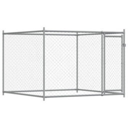 Walplus Grey Dog Cage With Door 4X2X1.5 M Galvanised Steel Kennel Pen - thumbnail 7