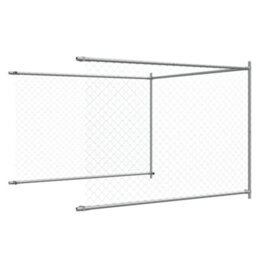 Walplus Grey Dog Cage With Door 4X2X1.5 M Galvanised Steel Kennel Pen - thumbnail 8