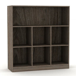 Urbn-Living Urbnliving Height 94Cm Wide Wooden 7 Cube Bookcase Shelving Display Colour Anthracite Oak Storage Unit Cabinet Shelves - thumbnail 1