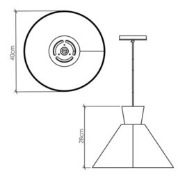 Luminosa Lighting Elstead Conical Dome Pendant Ceiling Light Teak - thumbnail 3