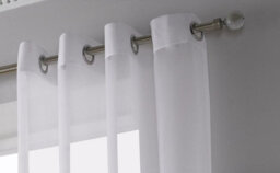 Luxury Living Voile Ringtop Eyelet Curtain Voile Net Panels - thumbnail 2