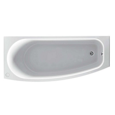 Plum&clay Poca Left Hand Acrylic Space Saver Bath With Bath Screen, Front Panel & End Panel (L)1690mm (W)690mm - image 1