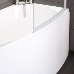 Plum&clay Poca Left Hand Acrylic Space Saver Bath With Bath Screen, Front Panel & End Panel (L)1690mm (W)690mm - thumbnail 3