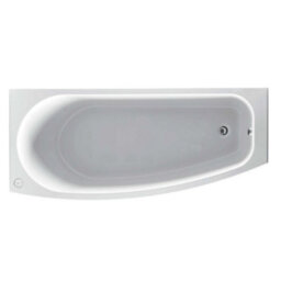 Plum&clay Poca Left Hand Acrylic Space Saver Bath With Bath Screen, Front Panel & End Panel (L)1690mm (W)690mm