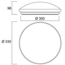 Sylvania Sylcircle Led Round Ceiling Light 18W 1550 Lumens Ip54 Dualtone Flush Mount - thumbnail 7