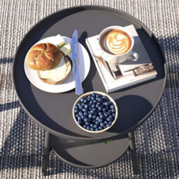 Wyld Haus Tocore Two-Tier Black Metal Bistro Table - Compact Round Outdoor Side Table 32 X 51 Cm - thumbnail 9
