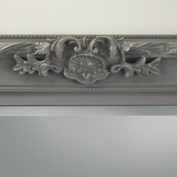 The Online Mirror Shop Wall Mirror Carved Louis Rectangular Shape With Grey Ornate Frame For Hanging It On A Gallery Wall- H110Cm X W 80Cm X D 6.5Cm - thumbnail 4