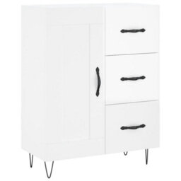 Berkfield Sideboard High Gloss White 69.5X34X90 Cm Engineered Wood - thumbnail 2