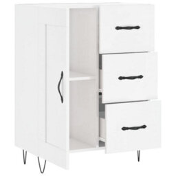 Berkfield Sideboard High Gloss White 69.5X34X90 Cm Engineered Wood - thumbnail 6