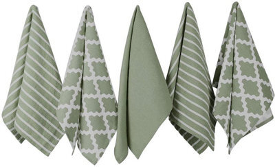 Penguin Home 100% Cotton Premium Quality Extra Large Tea Towel Sets - Pack Of 5 - image 1
