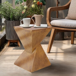 Fativo Indoor Outdoor Sofa Side Table Pedestal Concrete Accent Table - thumbnail 9
