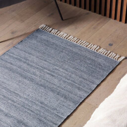 Beliani Grey Recycled Pet Indoor-Outdoor Rug 80 X 150 Cm With Fringe - thumbnail 2