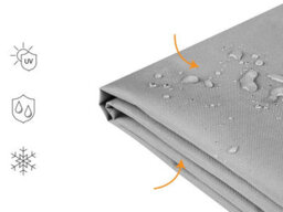 Beliani Rain Cover Chuva 200 Cm 120 Cm 120 Cm Grey - thumbnail 4