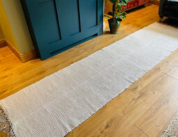 Second Nature Online Hush Hand Loomed Soft Cotton Rug In Muted Colours / 90 X 150 Cm / Turquoise - thumbnail 8