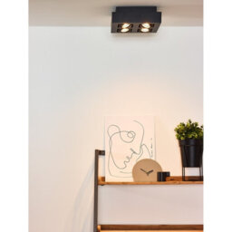 Lucide Xirax Modern Ceiling Spotlight - Led Dim To Warm - Gu10 - 4X5W 2200K/3000K - Black - thumbnail 4