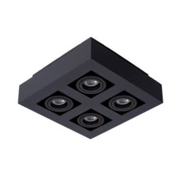 Lucide Xirax Modern Ceiling Spotlight - Led Dim To Warm - Gu10 - 4X5W 2200K/3000K - Black - thumbnail 3