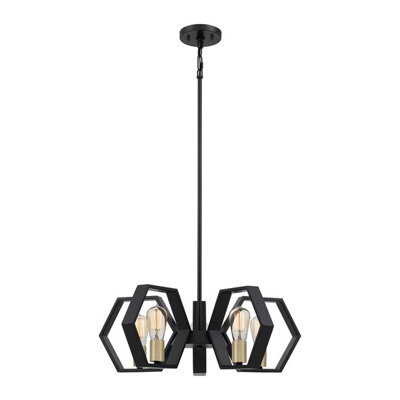 Luminosa Lighting Elstead Quoizel Bismarck Pendant Ceiling Light Earth Black