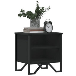 Berkfield Bedside Cabinet Black 40X30X40 Cm Engineered Wood - thumbnail 4