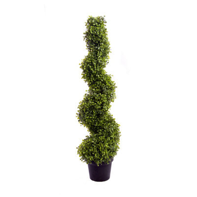 Best Artificial 3Ft - 90Cm Green Boxwood Spiral Topiary Tree - Suitable For Outdoor Use - Weather & Fade Resistant - image 1