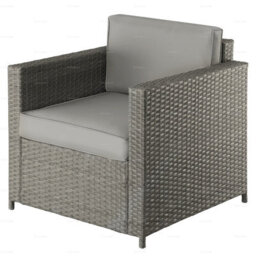 5 Seat Outdoor Rattan Garden Furniture Lounge Set With 3 Seater Sofa, 2 Armchairs, Coffee Table And 80mm Cushions - Mixed Grey - thumbnail 4