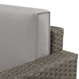 5 Seat Outdoor Rattan Garden Furniture Lounge Set With 3 Seater Sofa, 2 Armchairs, Coffee Table And 80mm Cushions - Mixed Grey - thumbnail 5