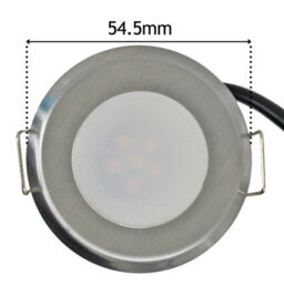 Spares2Go Universal Cooker Hood Led Light Vent Extractor Lamp Round Silver 54.5mm 1.6W Ac X 2 - thumbnail 5
