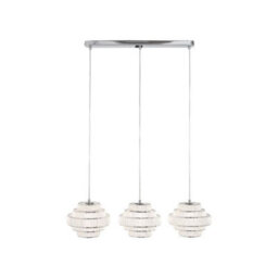 Pagazzi Lighting Pagazzi Heini 3 Light Chrome And Crystal Pendant Ceiling Bar - thumbnail 3